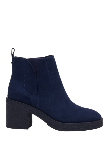 Hush Puppies Felicia Suede Block Heel Chelsea Boots, Navy