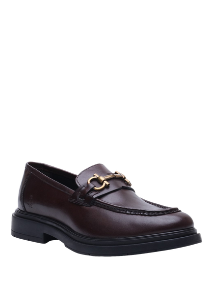 Hush Puppies Leather Edgar Loafers - view 2, Brown