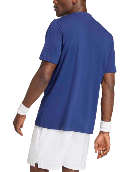 adidas Heritage Graphic Print Crew Neck T-Shirt - view 2, Dark Blue