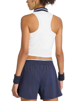 adidas Cropped Tennis Tank Top, White - view 2, White
