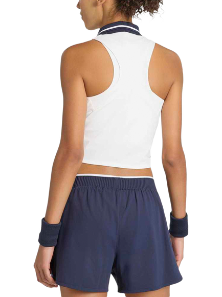 adidas Cropped Tennis Tank Top, White - view 2, White