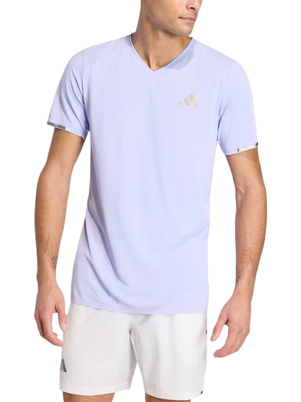adidas Freelift V Neck Tennis Top, Violet Tone, Violet Tone