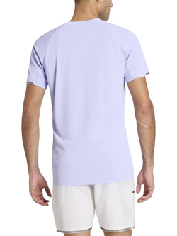 adidas Freelift V Neck Tennis Top, Violet Tone - view 2, Violet Tone