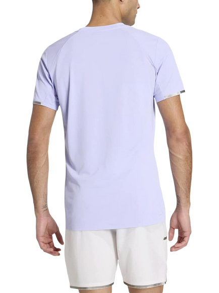 adidas Freelift V Neck Tennis Top, Violet Tone - view 2, Violet Tone