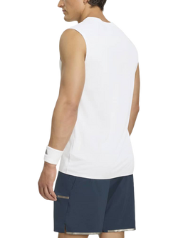 adidas V Neck Sleeveless Tennis Top, White - view 2, White