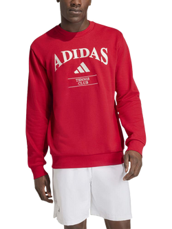 adidas Heritage Crew Neck Cotton Blend Sweatshirt, Power Red