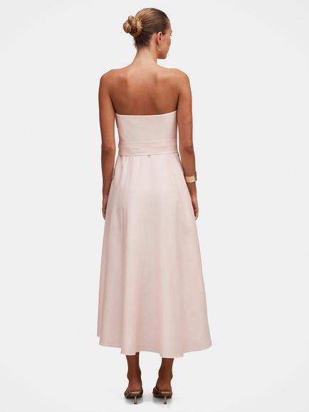 Forever New Daniella Strapless Midi Dress, Pink - view 2, Pink
