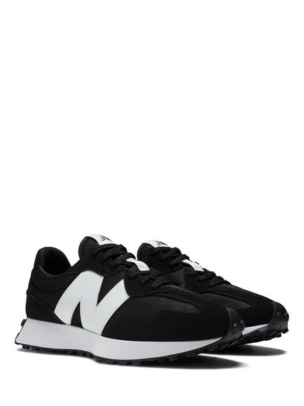 New Balance 327 Trainers, Black White - view 2, Black White