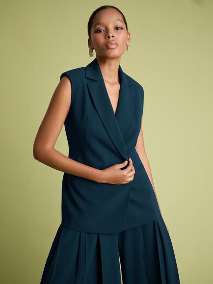 FLORERE Shoulder Waistcoat, Teal, Teal