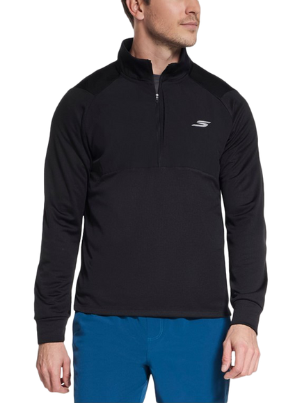 Skechers GO DRI All Day Half Zip Jumper, Black, Black