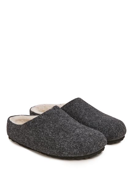 Celtic & Co. Felted Sheepskin Lined Slipper Clogs, Charcoal - view 2, Charcoal