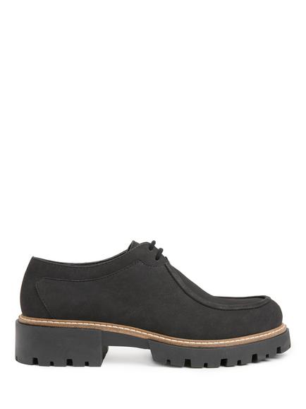 Celtic & Co. Nubuck Chunky Lace Up Shoes, Black, Black