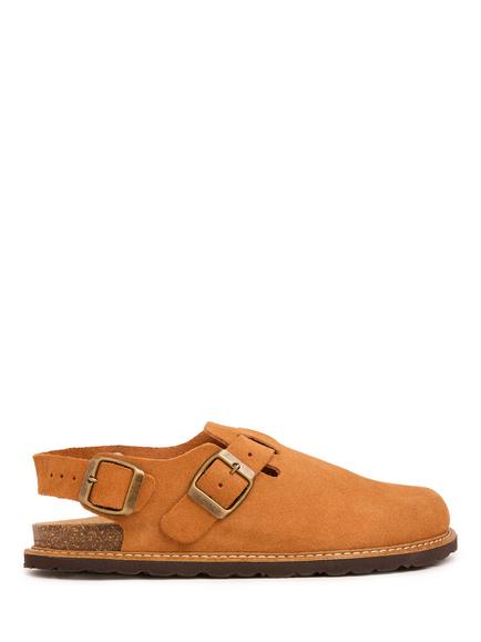 Celtic & Co. Rust Slingback Suede Clogs, Rust