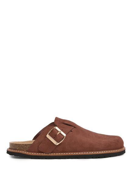 Celtic & Co. Suede Welt Detail Clogs, Brown Rust, Brown Rust