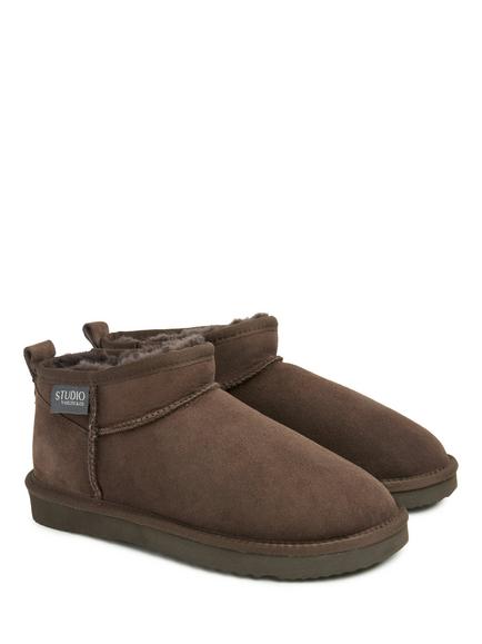 Celtic & Co. Studio Sheepskin Slipper Boots, Chocolate - view 2, Chocolate