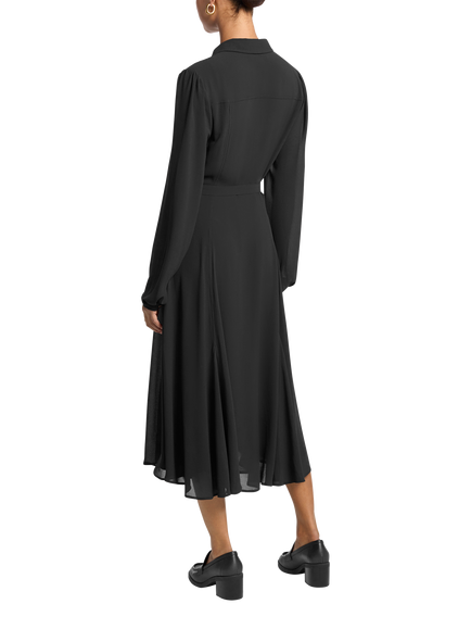 MICHAEL Michael Kors Midi Shirt Dress, Black - view 2, Black
