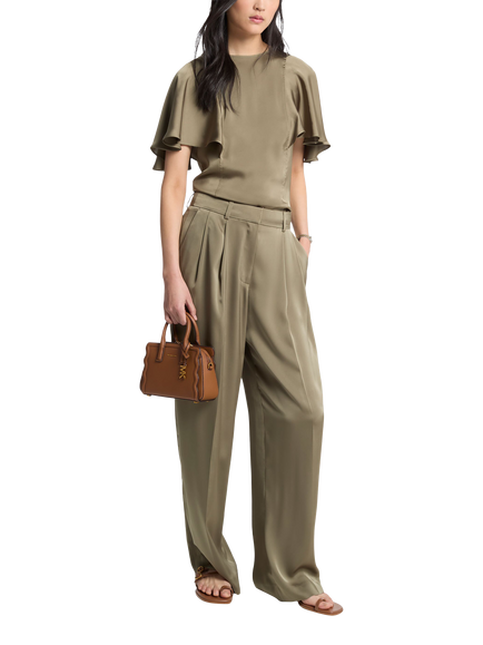 MICHAEL Michael Kors Short Cape Sleeve Blouse, Khaki, Khaki