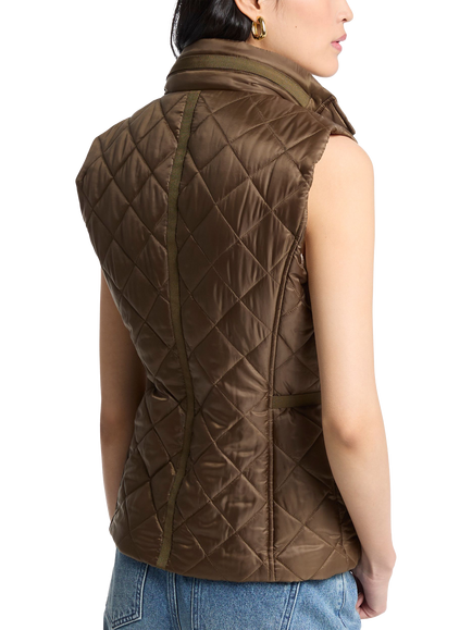MICHAEL Michael Kors Belted Puffer Gilet, Duffle - view 2, Duffle