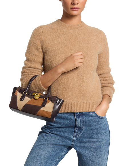Michael Kors Brushed Alpaca Blend Crew Neck Jumper, Light Brown, Light Brown