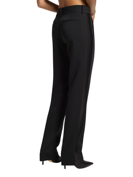 Michael Kors Slim Tailored Tuxedo Trousers, Black - view 2, Black
