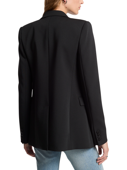 Michael Kors Single Breasted Feather Pin Tuxedo Blazer, Black - view 2, Black