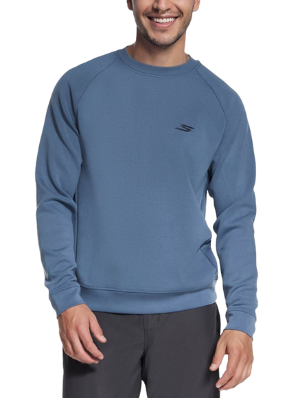 Skechers Cozy Luxe Elevate Crew Neck Sweatshirt, Blue, Blue