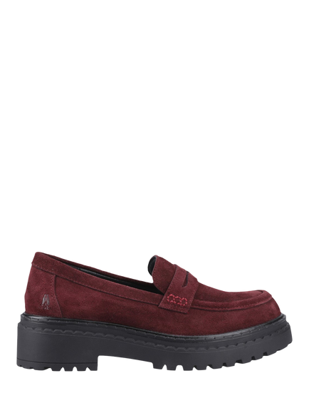 Hush Puppies Odessa Suede Chunky Loafers, Red, Red
