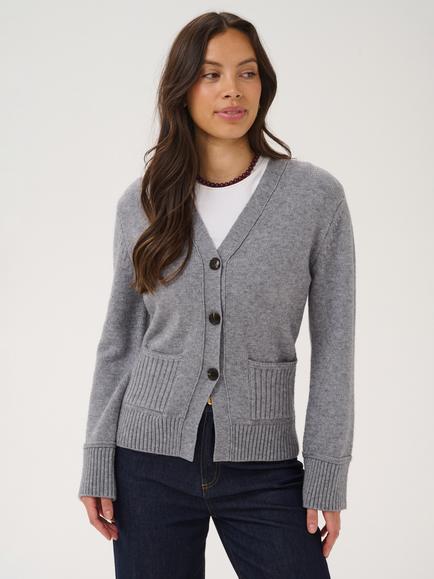Saint Tropez Theresa Cardigan, Mist Grey, Mist Grey Melange
