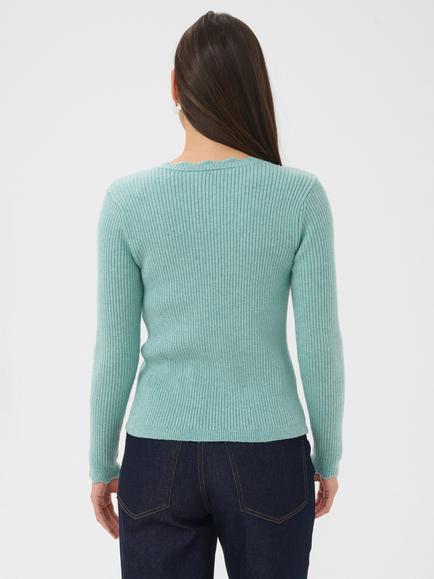 Saint Tropez Tristen Cardigan, Aqua - view 2, Aqua Haze Melange