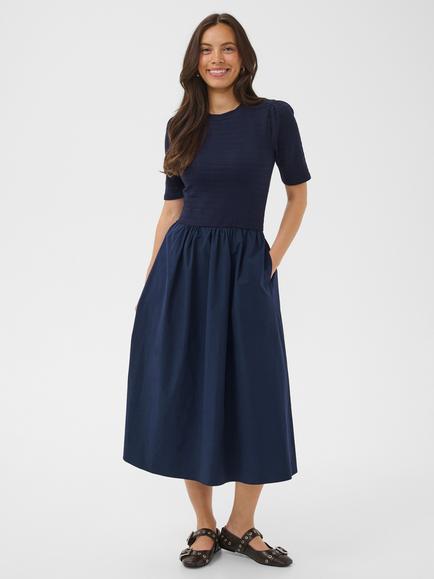 Saint Tropez Lucianasz Short Sleeve Fit & Flare Midi Dress, Night Sky, Night Sky