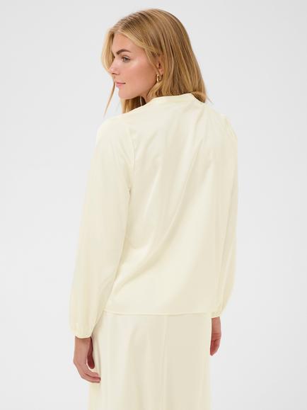 Saint Tropez Lodisasz Ruffle Neck Blouse, Ice - view 2, Ice