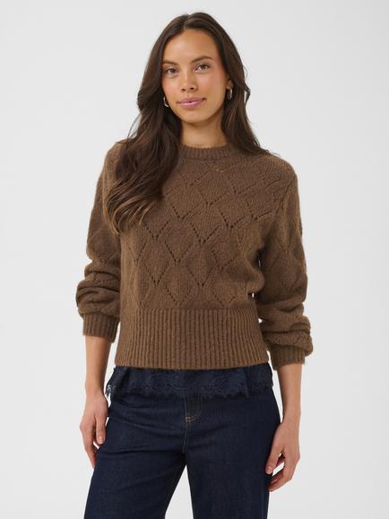 Saint Tropez Tabbatha Jumper, Dark Earth Melange