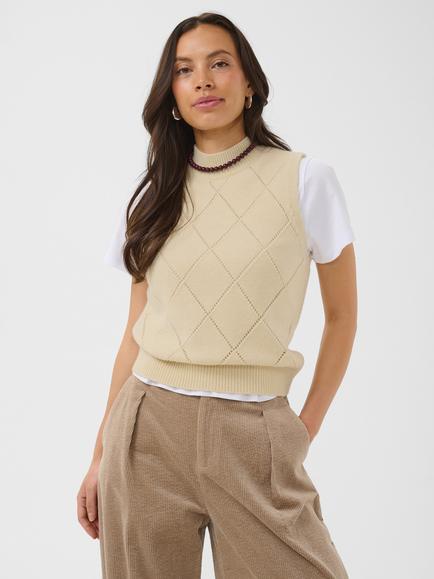 Saint Tropez Theresa Textured Vest, Frozen Dew, Frozen Dew