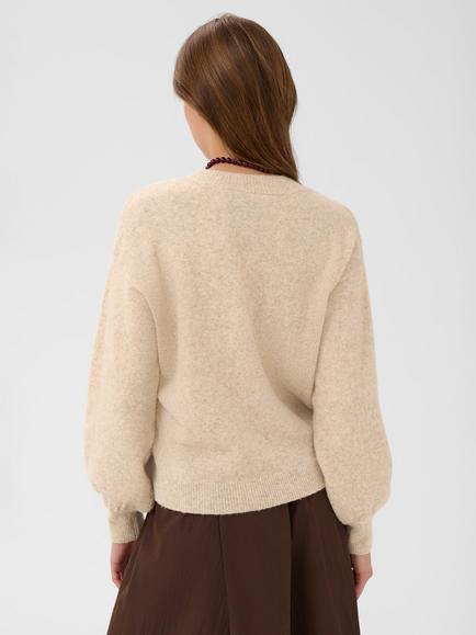 Saint Tropez Titia Jumper, Creme Melange - view 2, Creme Melange