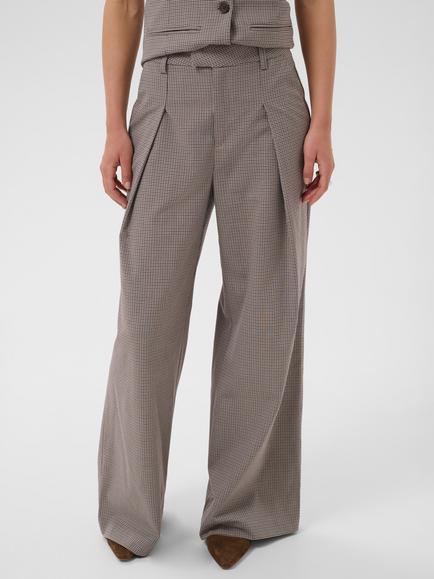 Saint Tropez Terina Pleated Trousers, Chocolate, Chocolate Brown