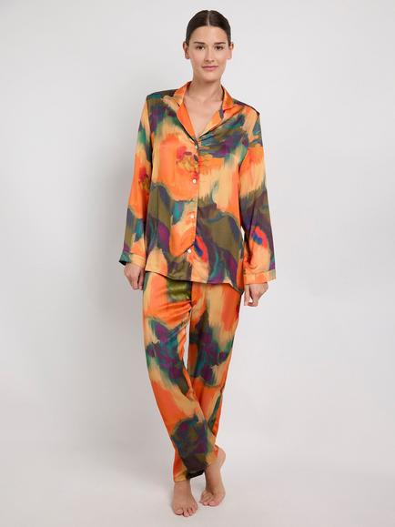 Maison Lejaby Paradise Long Sleeve Pyjama Shirt, Gypsy Garden, Gypsy Garden