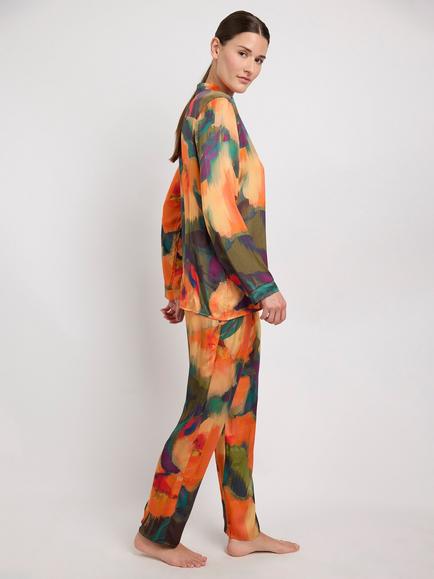 Maison Lejaby Paradise Long Sleeve Pyjama Shirt, Gypsy Garden - view 2, Gypsy Garden