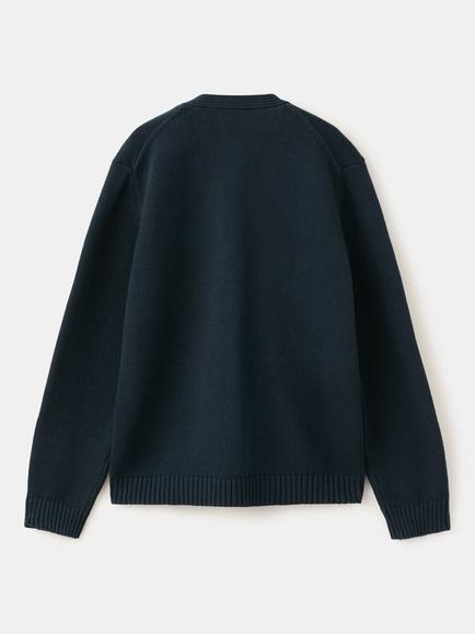 Mango Kids' V-Neck Cardigan, Navy - view 2, Navy