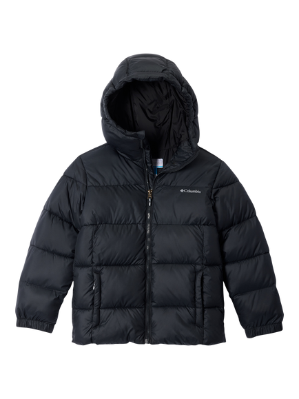 Columbia Kids' Puffect Hooded Jacket, Black, Black