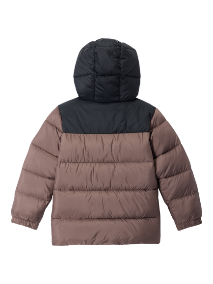 Columbia Kids' Puffect Hooded Jacket, Iron/Black - view 2, Iron/Black