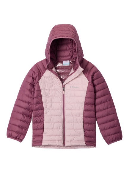 Columbia Kids' Powder Lite Hooded Puffer Jacket, Mineral Pink, Mineral Pink