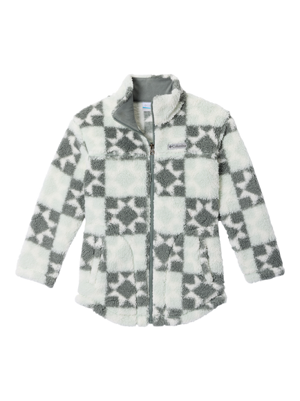 Columbia Kids' West Bent Full Zip Printed Fleece Jacket, Tea Light, Tea Light