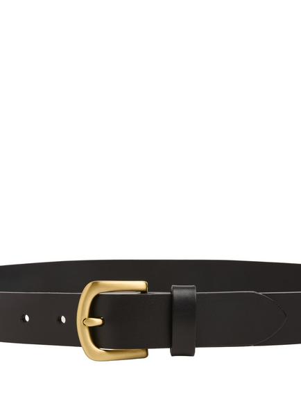 Celtic & Co. Leather Jeans Belt, Black, Black