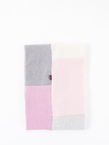 Celtic & Co. Patchwork Pure Cashmere Neckwarmer, Candyfloss, Candyfloss
