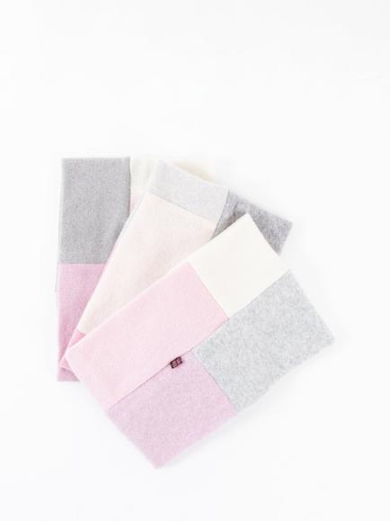 Celtic & Co. Patchwork Pure Cashmere Neckwarmer, Candyfloss - view 2, Candyfloss