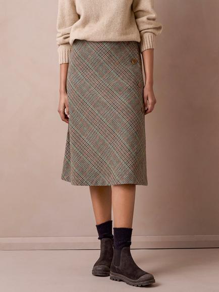 Celtic & Co. Studio Check Wrap Skirt, Colour Pop, Colour Pop