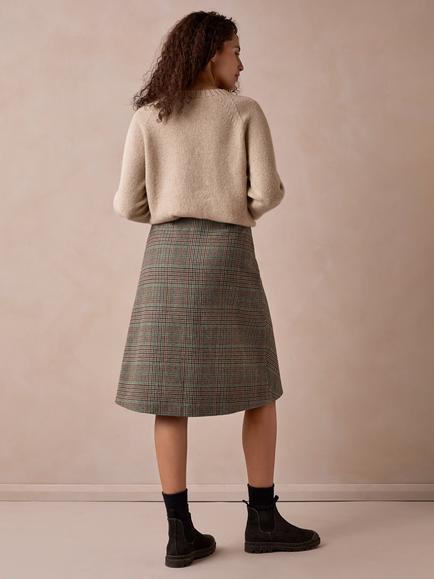 Celtic & Co. Studio Check Wrap Skirt, Colour Pop - view 2, Colour Pop