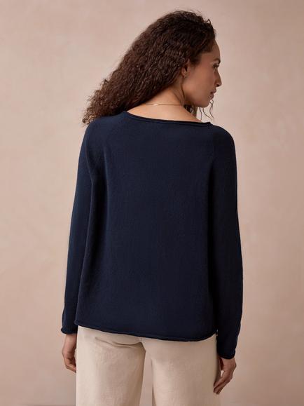 Celtic & Co. Geelong Wool Round Neck Jumper - view 2, Dark Navy