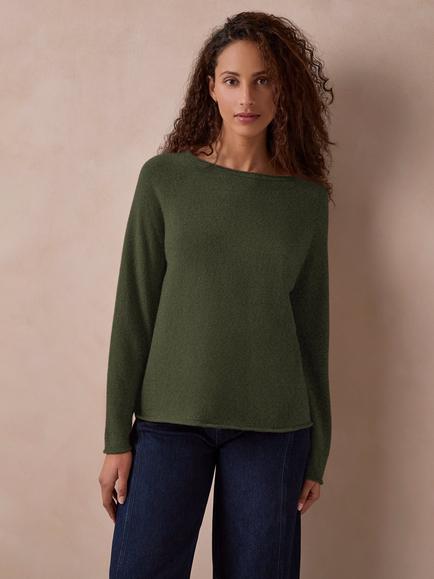 Celtic & Co. Supersoft Essential Wool Jumper, Olive, Olive