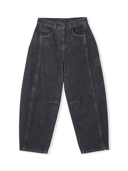Celtic & Co. Barrel Leg Jeans, Charcoal - view 2, Charcoal